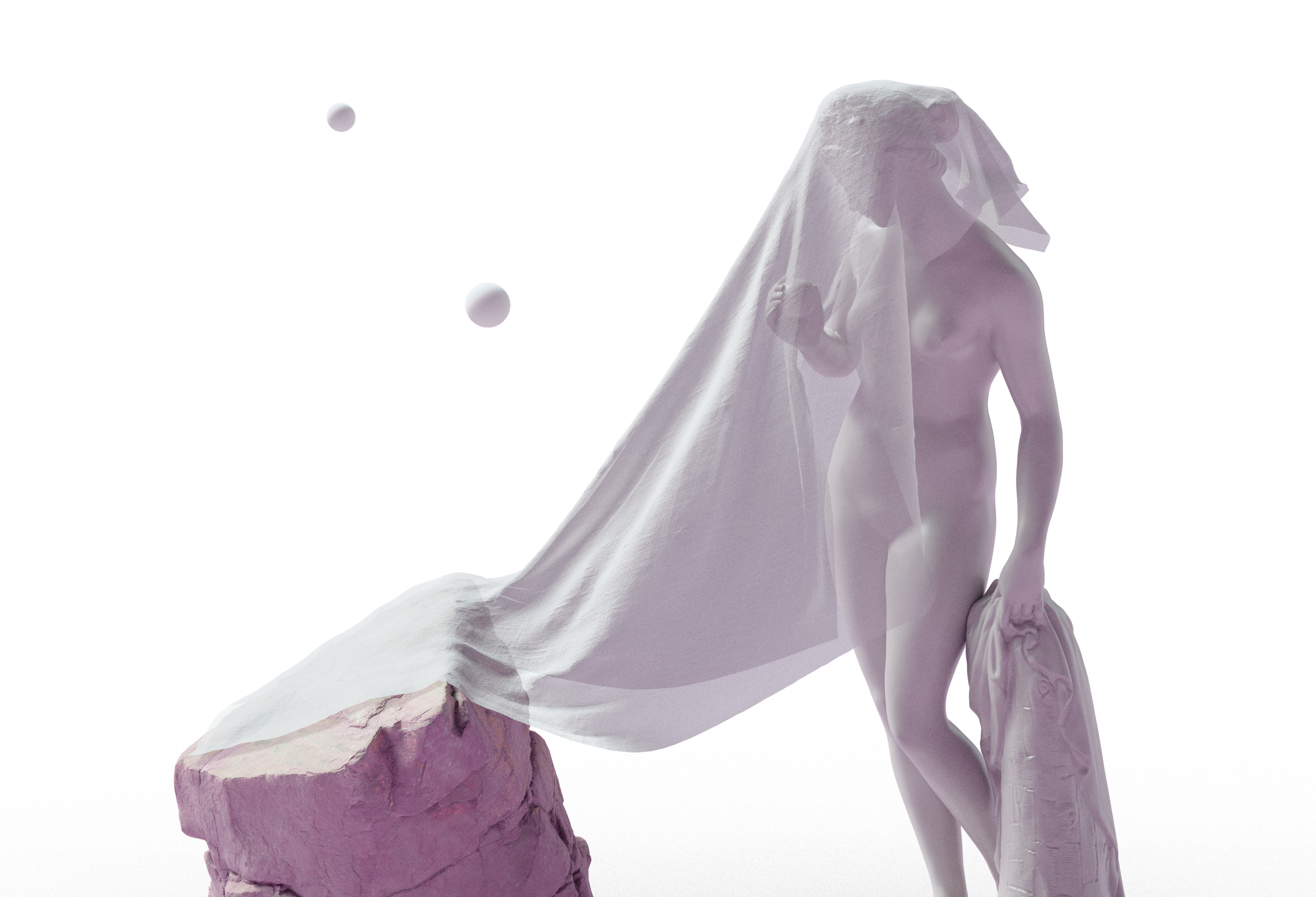 Draped figure